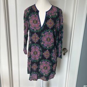 J. Crew Pink Resort Sheath Coverup with Mandarin Collar